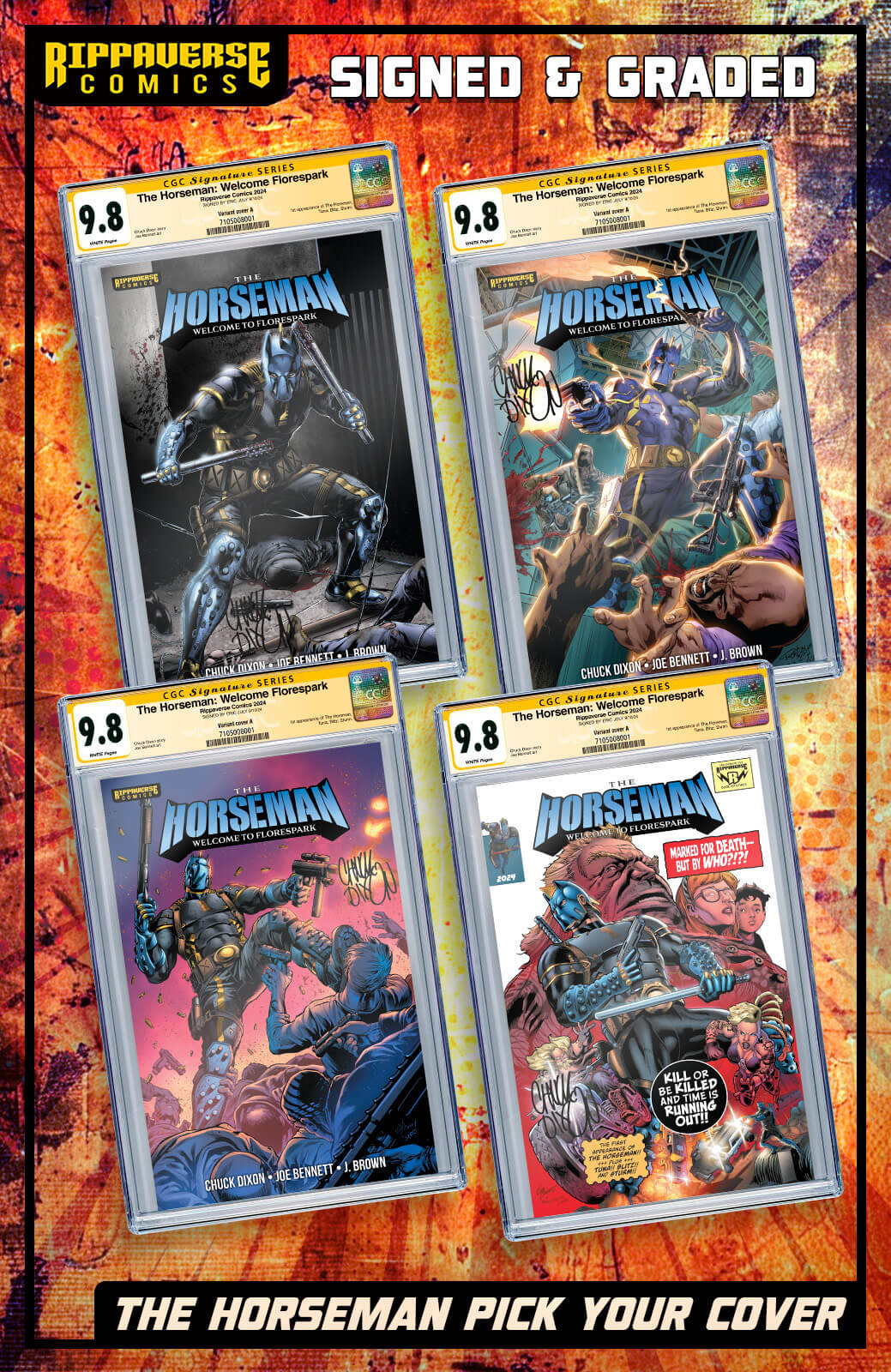 The Horseman: Welcome To Florespark (Signed & Graded) | Rippaverse®