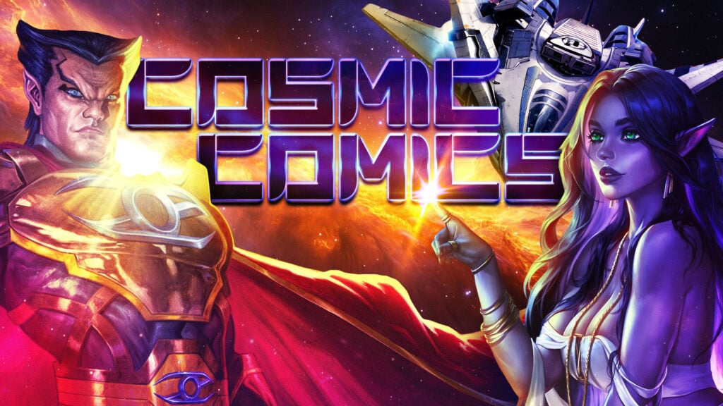 Superheroes and space theme artwork